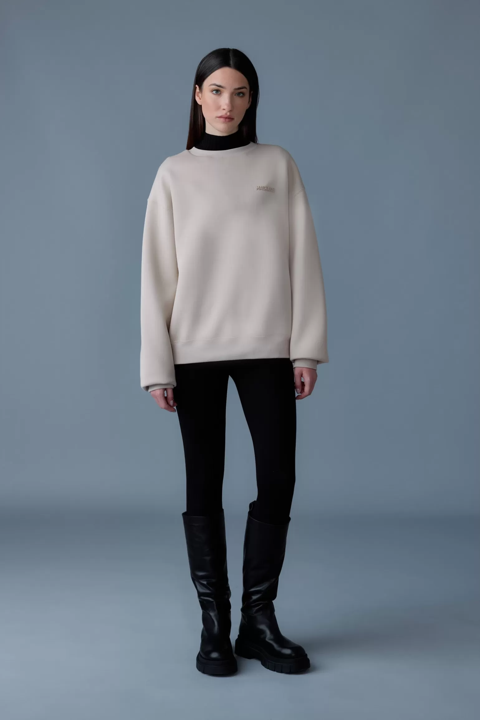Mackage JULIAN Double-Face Jersey Sweatshirt Trench Discount