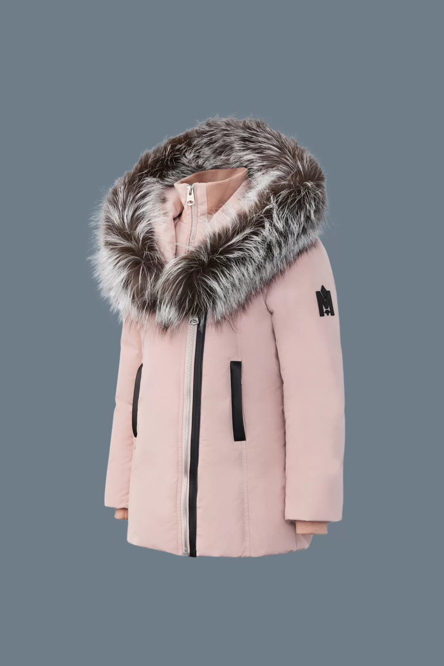 Mackage LEELEE Down coat with removable silver fox Signature Collar for toddlers (2-6 years) Petal Flash Sale