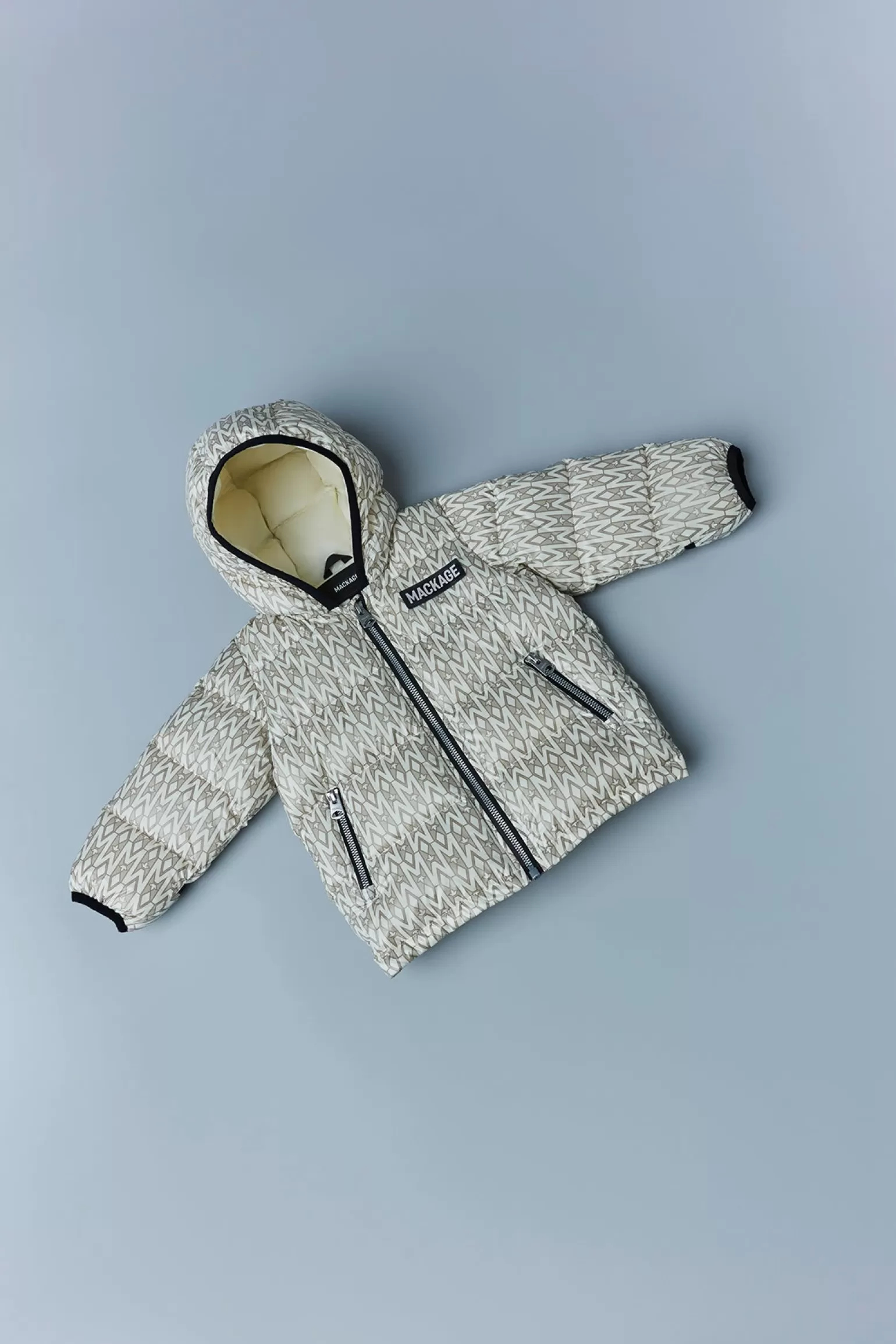 Mackage NOKO-MG Recycled down jacket with binded hood for babies (3-24 months) Cream Best