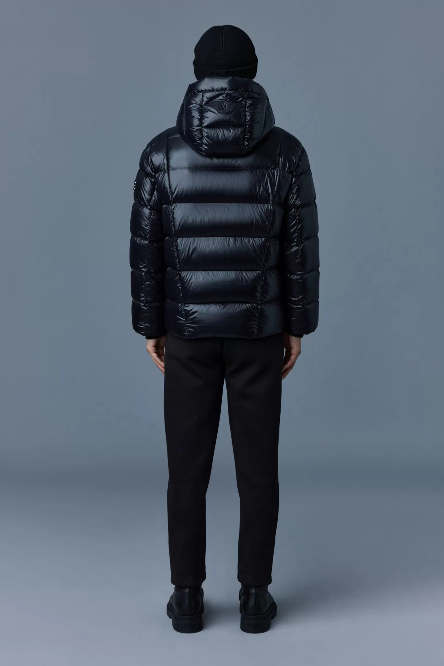 Mackage VICTOR lustrous light down jacket with hood for men Black Hot